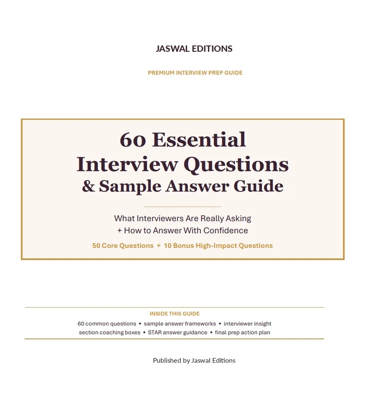 60 essential interview questions guide preview explaining questions, hidden intent, and answer structure